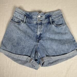 Banana Republic Four Inch High Rise Denim Shorts Light Wash 29/8 Stretch Waist